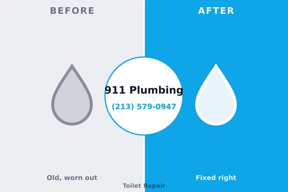 Before and after: plumbing repair Bow Mar, CO